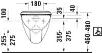 Vorschau: Duravit D-Code Wand-WC 70x36cm, eckig, barrierefreie Ausführung, HygieneGlaze, weiß