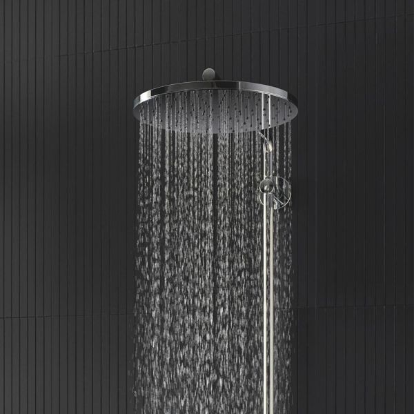 Grohe Vitalio Joy+ SmartControl System 280 Mono Duschsystem Kopfbrause mit Rain-Stahlart