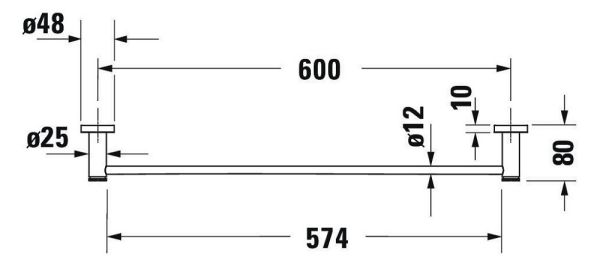 Duravit D-Code vwandhängend, 60cm, chrom 0099241000