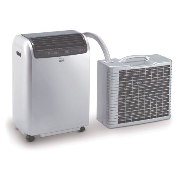 1616496 Remko RKL 495 DC S-Line Mobiles Split-Raumklimagerät, 4,3 kW Inverter-Technik, silber EEK B