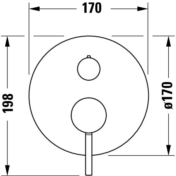Duravit Circle Einhebel-Brausemischer Unterputz für 2 Verbraucher rund, chrom CE4210012010