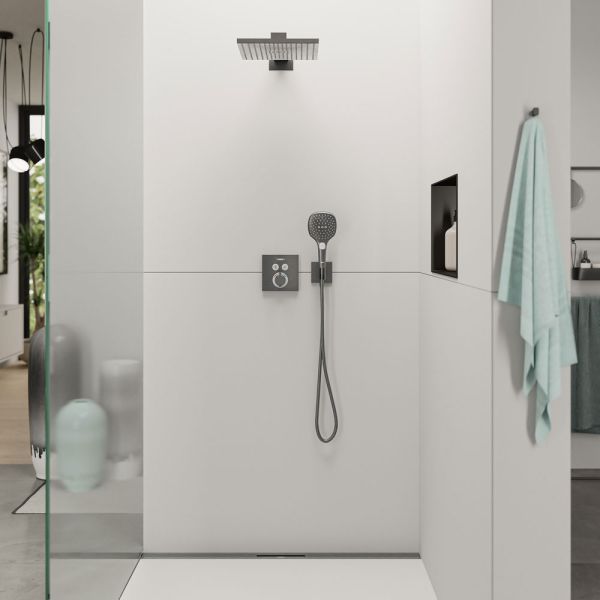 hansgrohe Raindance Select E Handbrause 120 3jet PowderRain, EcoSmart, brushed black chrome
