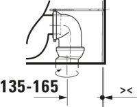 Vorschau: Duravit ME by Starck Stand-WC für Kombination, Tiefspüler, spülrandlos, weiß