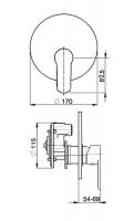 Vorschau: Avenarius Linie 180 Brause-Einhebelmischbatterie, Unterputz, chrom