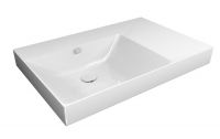 Vorschau: Catalano Zero UP 75 Waschtisch Becken links, Ablage rechts, 75x50cm, weiß CATAglaze+