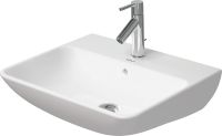Duravit ME by Starck Waschtisch rechteckig 55x44cm, mit Hahnloch und Überlauf, WonderGliss, weiß seidenmatt 23355532001