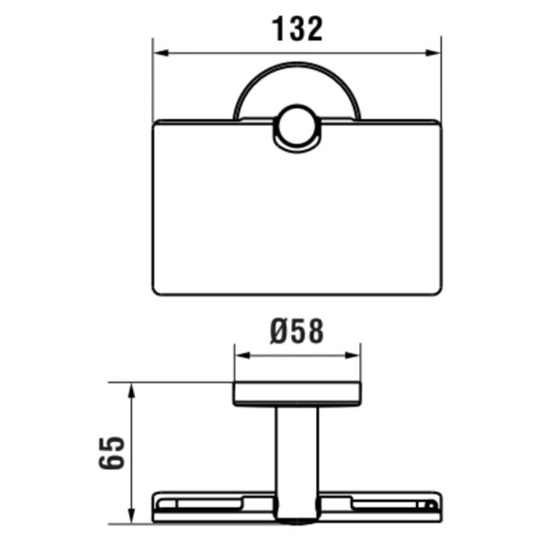 Laufen Niara Papierrollenhalter mit Deckel, zum Kleben oder Bohren