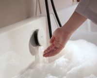 Vorschau: hansgrohe Exafill Fertigset Wanneneinlauf, Ablauf- & Überlaufgarnitur, brushed black chrome/weiß glanz 