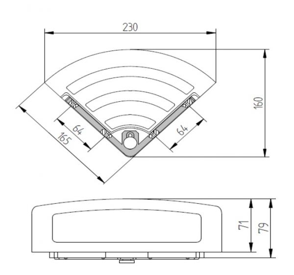 Avenarius Duschablage Eckmodell abnehmbar