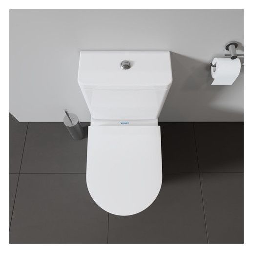 Duravit D-Neo Stand-WC für Kombination, Tiefspüler, spülrandlos, HygieneGlaze, weiß