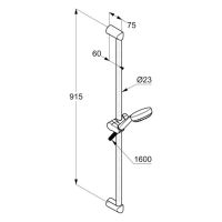 Vorschau: Kludi Logo Brause-Set 90cm mit Wandstange, 1 Strahlart, chrom