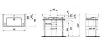 Vorschau: Laufen Pro A Waschtisch unterbaufähig 85x48cm, 1 Hahnloch und Überlauf