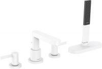 Vorschau: Hansgrohe Finoris 4-Loch Wannenrandarmatur mit Schlauchbox (sBox),mattweiß 76444700