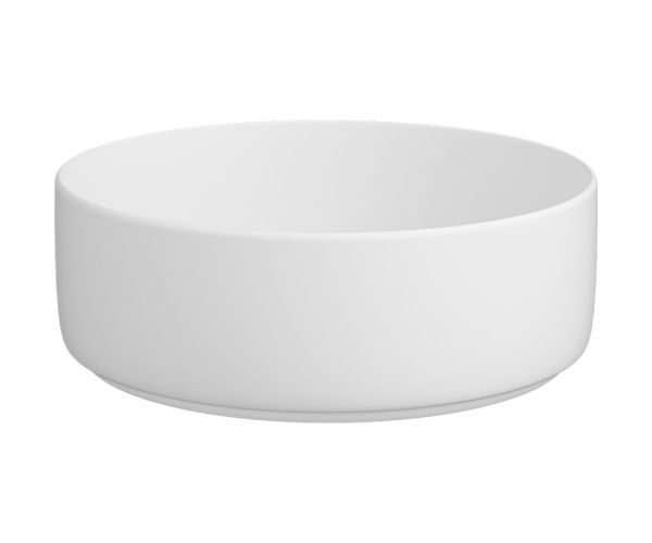 Burgbad Sys30 Keramik-Aufsatzwaschtisch, Ø 36cm weiß matt