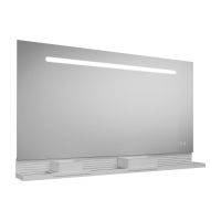 Vorschau: Burgbad Fiumo LED-Spiegel 140cm mit Ablage, Reling in weiß