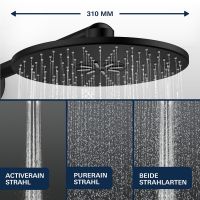 Vorschau: Grohe Precision SmartControl Duschsystem, rund, mit Thermostat, schwarz matt