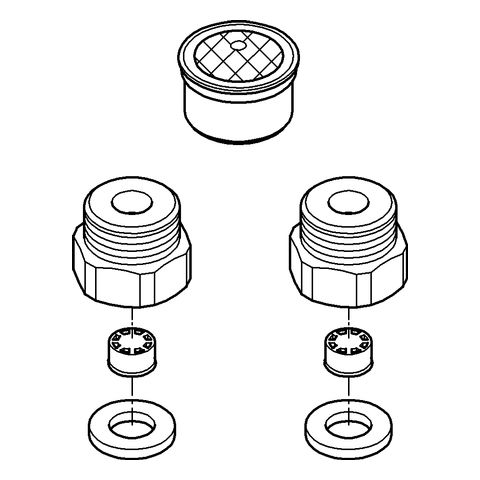 Grohe Wasserspar-Set Durchfluss 3,8 l/min Anschlussmaß G 3/8''