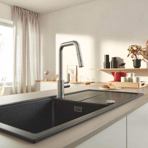 Grohe Eurosmart Einhand-Spültischbatterie mit herausziehbarer Dual Spülbrause