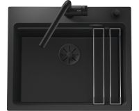 Vorschau: Blanco Etagon 6 Granitspüle mit Linus-S Einhebel-Küchenmischer, Komplett-Set, schwarz matt