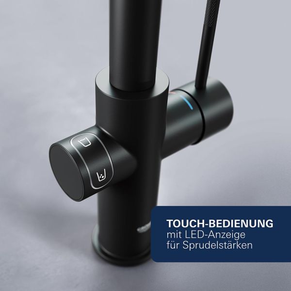 Grohe Blue Home C-Auslauf Starter Kit, herausziehbar, Filterfunktion & Sprudelfunktion