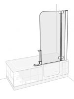 Vorschau: Artweger Twinline 2 Duschtüraufsatz für Duschbadewanne mit geteilter Badewannentür