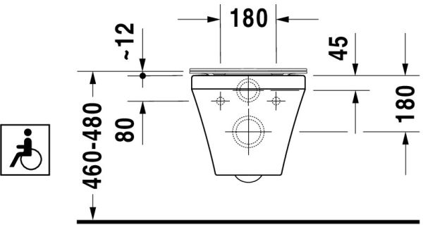 Duravit DuraStyle Wand-WC 70x37cm, rimless, weiß 2559092000