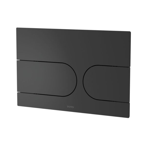 TOTO RW auto flush WASHLET® m. weißer Leiste, Komplett-SET weiß mit Betätigungsplatte, schwarz matt