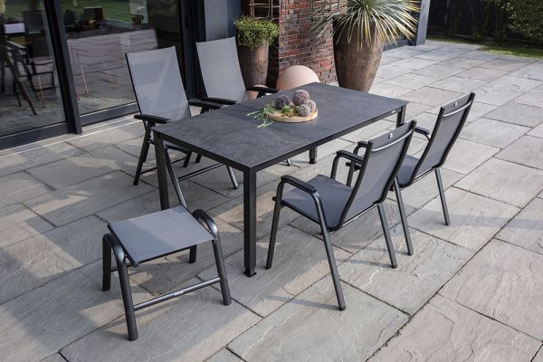 KETTLER CIRRUS Silver-Line Hocker, anthrazit/anthrazit-grau