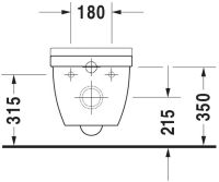 Vorschau: Duravit Starck 3 Wand-WC Set inkl. WC-Sitz mit Absenkautomatik, 54x37cm, oval, rimless, weiß