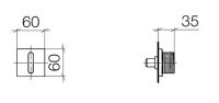 Vorschau: Dornbracht CL.1 Unterputzventil mit Waves Struktur, rechtsschließend 3/4"