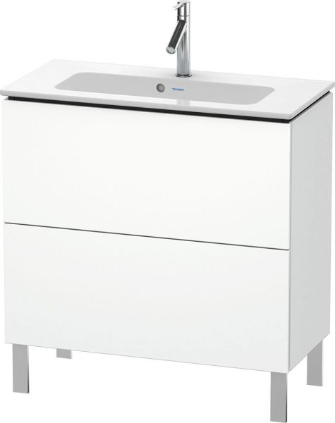 Duravit L-Cube Waschtischunterschrank bodenstehend 82x39cm mit 2 Schubladen für ME by Starck 234283 weiß matt LC667401818