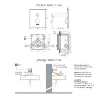 Vorschau: WimTec PROOF W6 HyPlus Wandarmatur 240 mm Ausladung Netzbetrieb, chrom