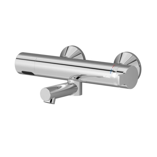 WimTec ECOSAN W4 - HyPlus 6 V Batteriebetrieb Wandmontage-Waschtischarmatur, chrom