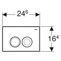 Vorschau: Geberit Delta25 Betätigungsplatte, für 2-Mengen-Spülung