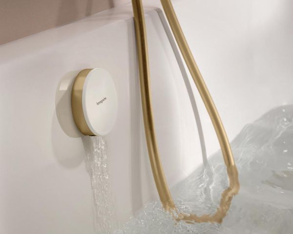 hansgrohe Exafill Fertigset Wanneneinlauf, Ablauf- & Überlaufgarnitur, brushed bronze/weiß glanz 58119140 