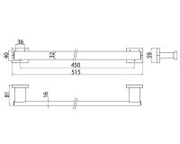 Vorschau: emco loft Haltegriff 45cm, chrom