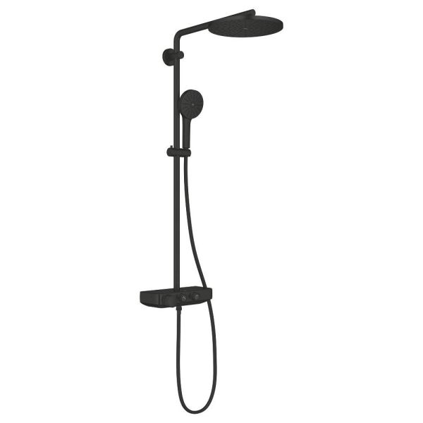 Grohe Vitalio Joy+ SmartControl System 280 Mono Duschsystem mit Thermostat, Aufputz, schwarz matt
