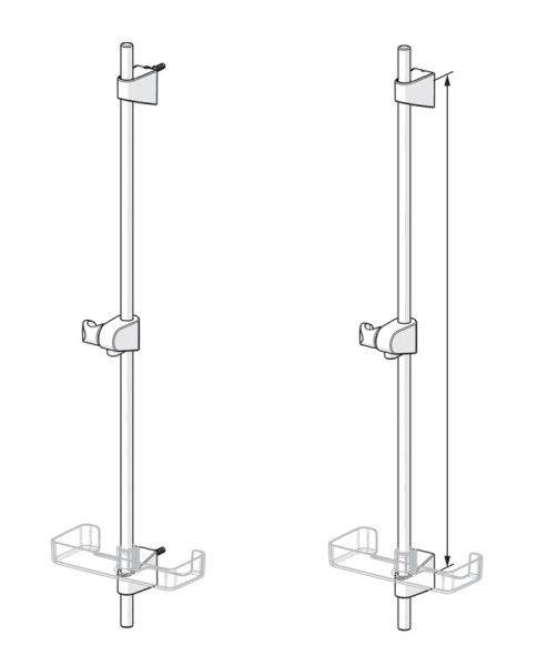 Hansa Hansabasicjet Wandstange 92cm, chrom