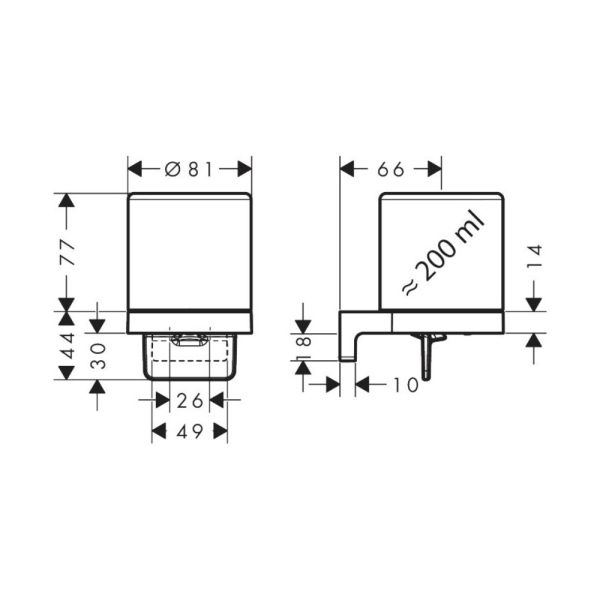 hansgrohe AddStoris S Lotionspender, chrom