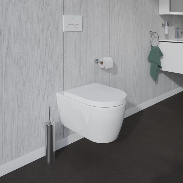 Duravit ME by Starck Wand-Tiefspül-WC, HygieneFlush, rimless, mit HygieneGlaze, weiß