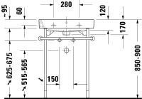 Vorschau: Duravit Happy D.2 Waschtisch 60x50,5cm, mit Überlauf, ohne Wondergliss, weiß 2318600000