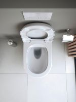 Vorschau: Duravit Qatego Wand-WC 57cm, Tiefspüler, spülrandlos, Abgang waagerecht, weiß