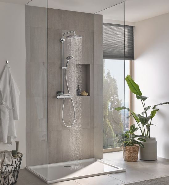 Grohe Vitalio System 260 Duschsystem mit Thermostatbatterie und Ablage 26403002