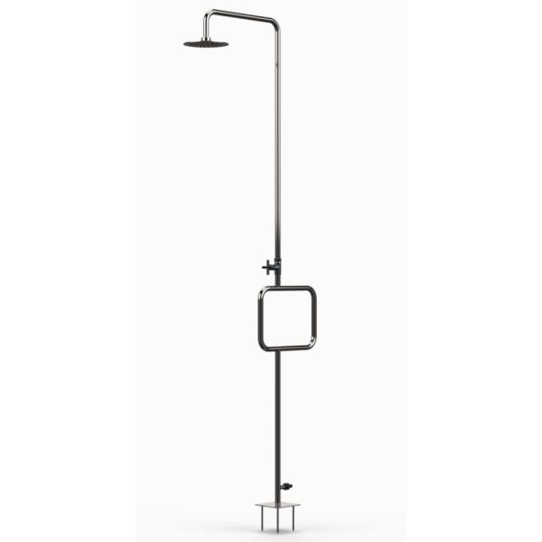 Ideal Pacific Modell 70 Kaltwasser-Gartendusche, freistehend, edelstahl poliert