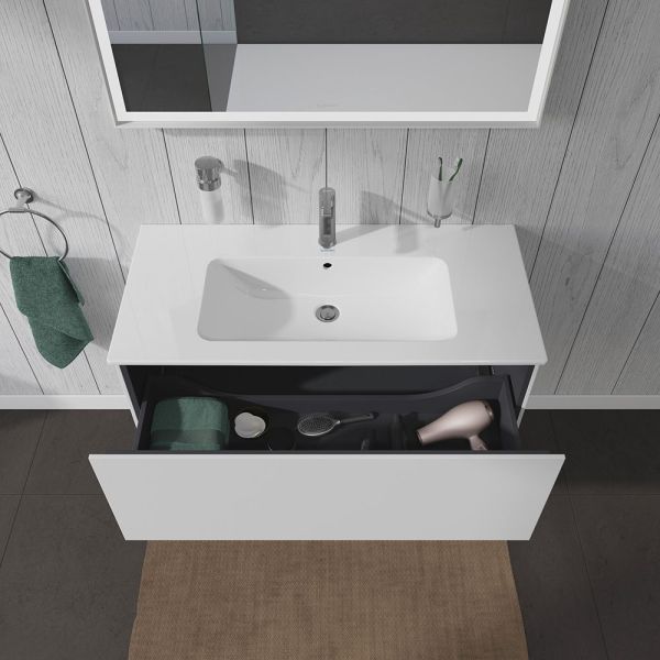 Duravit L-Cube Waschtischunterschrank wandhängend 102x48cm mit 1 Schublade für ME by Starck 233610