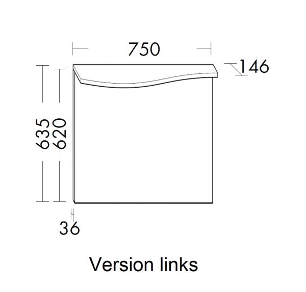 Burgbad Sinea 3.0 Spiegel 75x63cm mit horizontaler LED-Beleuchtung
