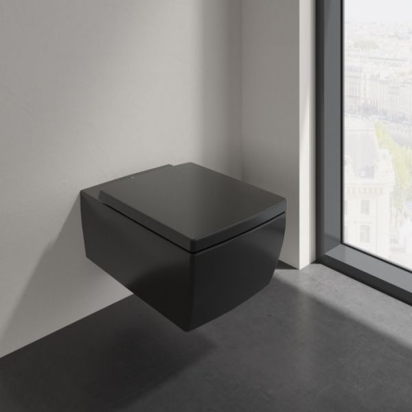 Villeroy&Boch Memento 2.0 WC-Sitz mit Absenkautomatik soft-close, schwarz - Ausstellungsstück