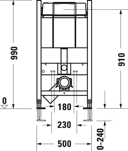 Duravit DuraSystem Installationselement Trockenbau für WC Basic, 50x99cm