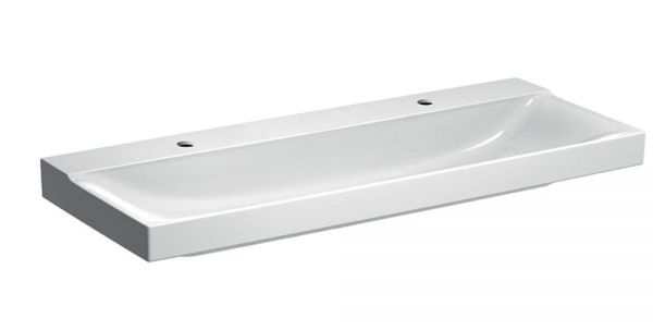 Geberit Xeno² Waschtisch 120x48cm, 2x1 Hahnloch, weiß KeraTect 500550011