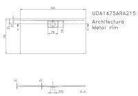 Vorschau: Villeroy&Boch Architectura MetalRim Duschwanne inkl. Antirutsch (VILBOGRIP),140x75cm, weiß UDA1475ARA215GV-01